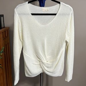 Sweater with front twist